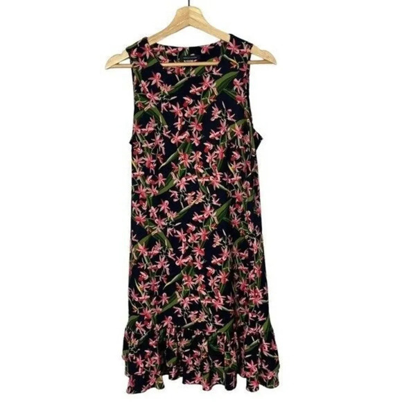 Tommy Hilfiger Floral Print A-Line Mini Dress 8 - Picture 2 of 6